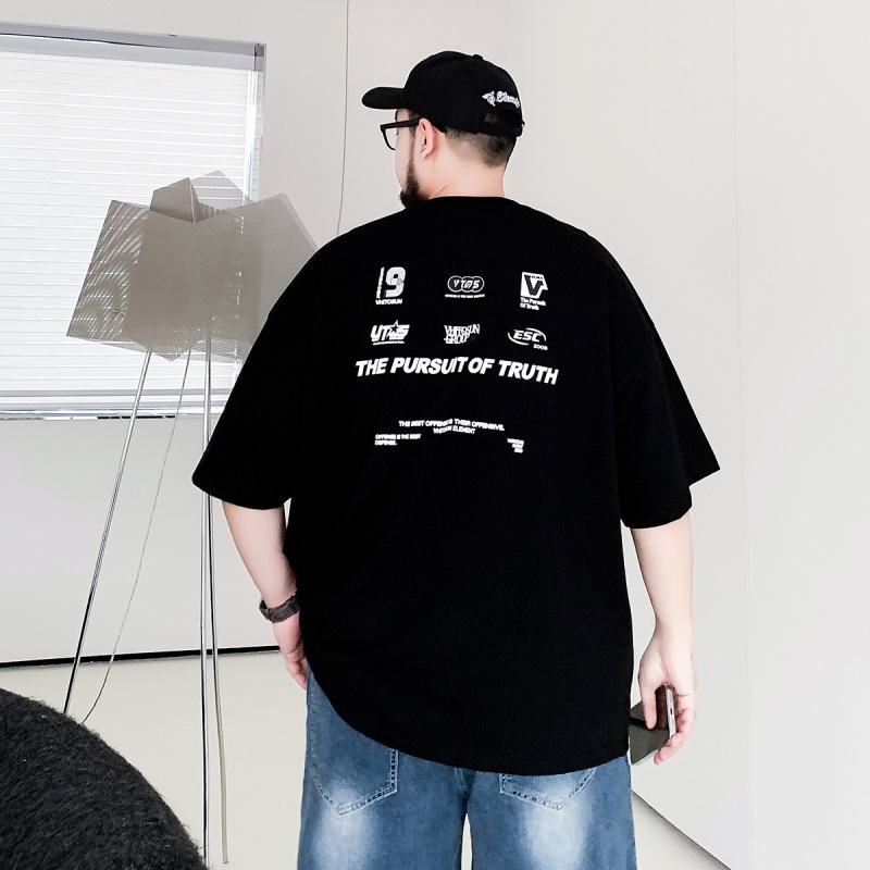 여름 느슨한 반소매 티셔츠 남성용 아메리칸 스타일 트렌디 브랜드 심플 디자인 캐주얼 올 매치 코튼 라운드 넥 반소매 탑