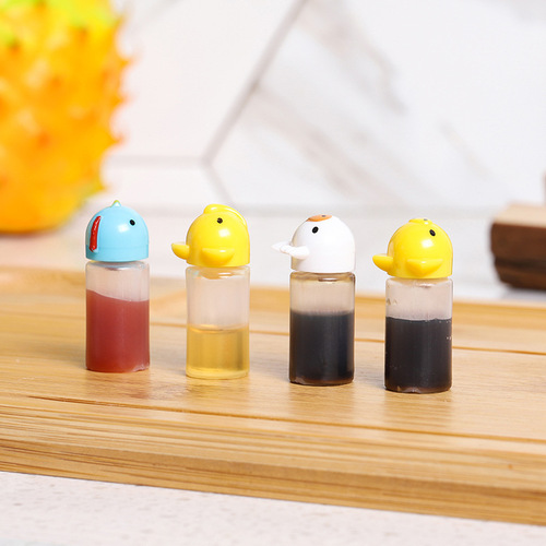 Mini sauce bottle picnic outdoor cartoon animal six-piece set ketchup salad dressing bottle squeeze sauce bottle