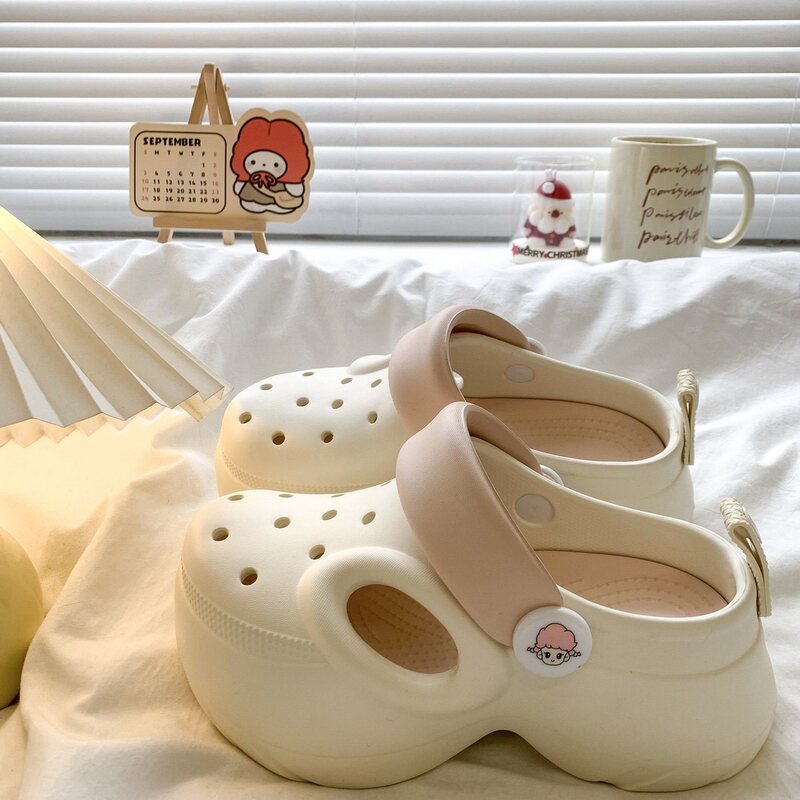 2026 Trendy Summer New Style Simple Fashion Clogs with Thick Soles, Height-Increasing, Comfortable, Versatile, Dual-Wear Sandals and Slippers