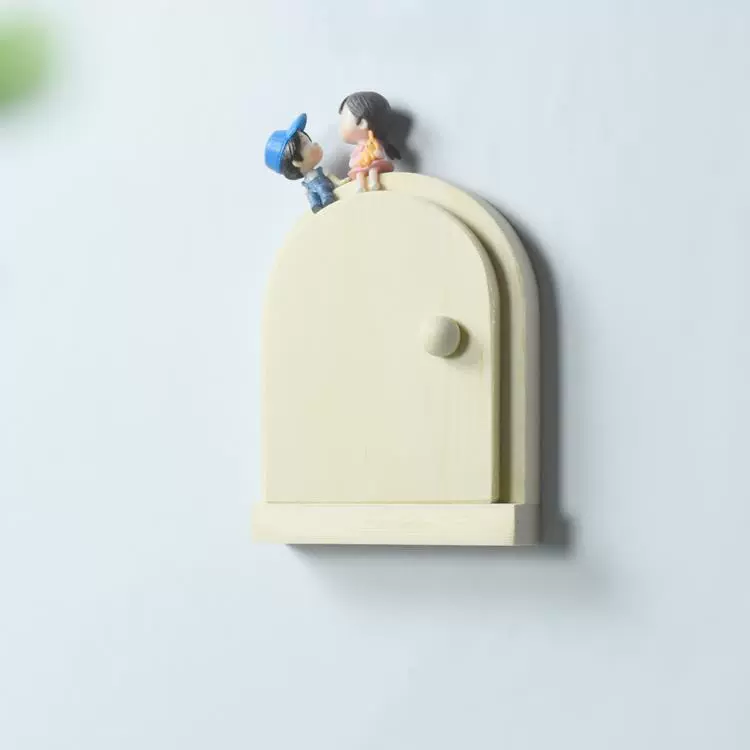 Switch key, modern creative protective case from natural wood on wall, simple and elegant design