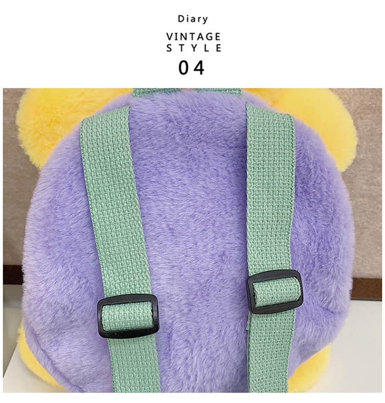 Cartoon plush toy backpack, new autumn and winter style, cute and girlish girl backpack, fashionable storage small backpack wholesale undefined