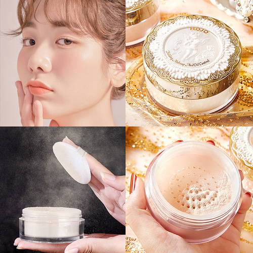 Makeup HOJO Angel Light-sense Makeup Loose Powder is delicate and docile, lightweight, breathable, concealer, oil-controlling, long-lasting waterproof loose powder