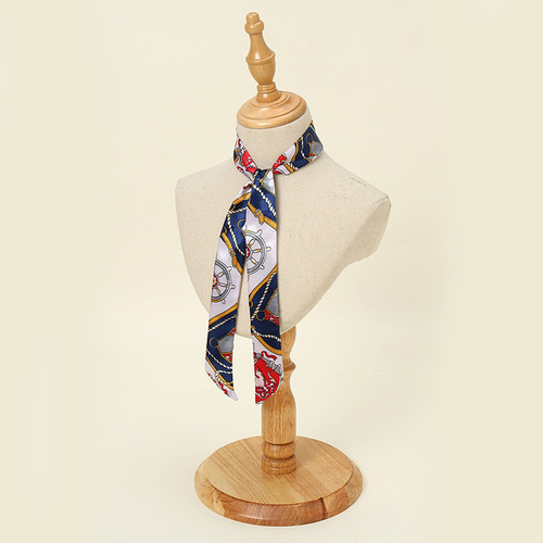 Elegant New Slim Strap Wrapped Bag Handle Silk Scarf, Decorative Strap for Women, Small Neck Scarf