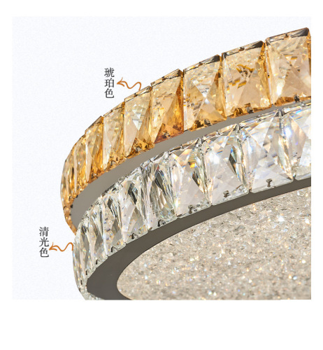 Light luxury and simple round crystal lamp, ceiling lamp, post-modern living room lamp, LED corridor, home and bedroom lamp wholesale
