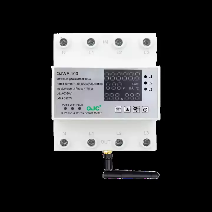 跨境外贸出口tuya涂鸦智能APP手机WiFi远程控制三相智能电表开关