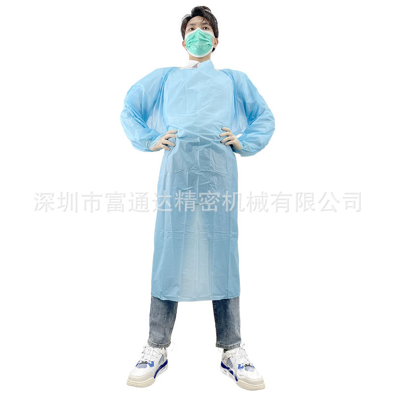 工厂价格可重复使用CPE拇指扣隔离衣卫生院用清洁围裙 FDA/510K