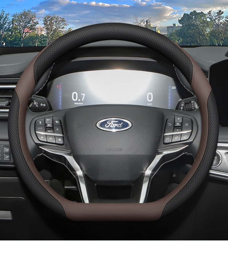 2025 Ford Explorer Steering Wheel Cover Kunlun Crossing Edition Interior Decoration Modification Accessories Sweat-Absorbent Handle Cover