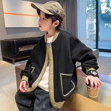 男童春装外套2025新款中大儿童春秋款棒球服男孩春季上衣一件代发