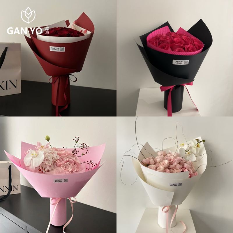 港与 180g硬卡纸鲜花花束包装纸花艺创作造型纸花店包花纸diy材料|undefined