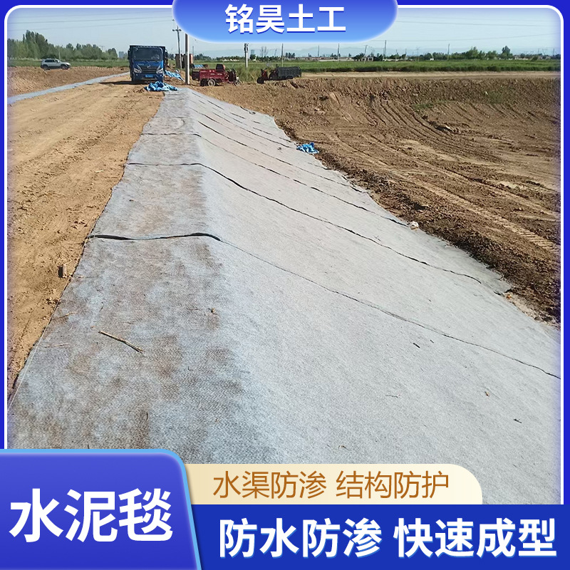 水泥毯新型浇水护渠护坡用河道水沟防水防渗农田水利固话水泥毯