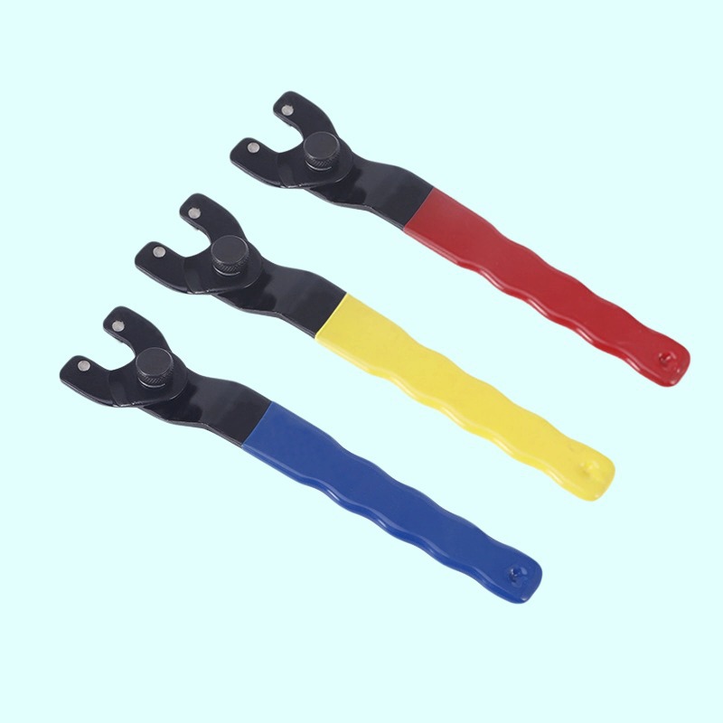 手动扳手可调沾塑柄扳手可调节批发通用大小可调单头角磨机扳手