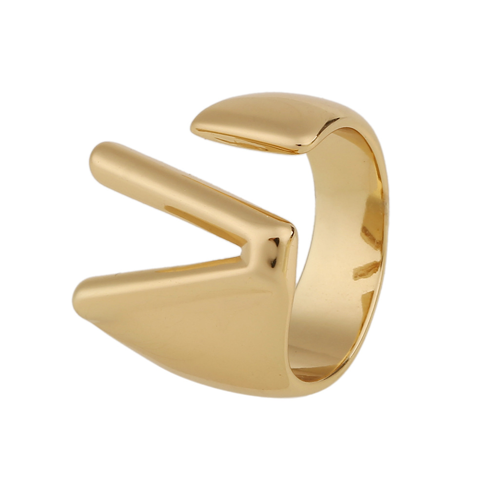 5g Weight Birthday Occasion Copper Material Letter Pattern Unisex Gender Fashion Style Fashion New Style Copper 26 English Letter Ring 32