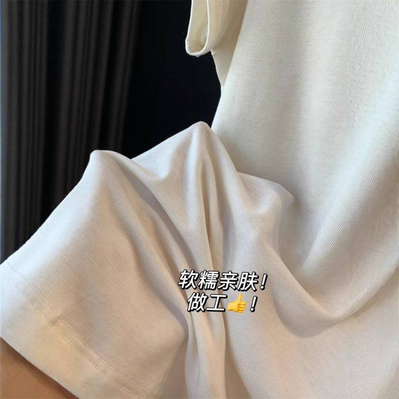 テンセルウール酢酸! 軽酸素呼吸半袖t! 柔らかいモチモチがやせている女性tシャツ2025夏新|undefined