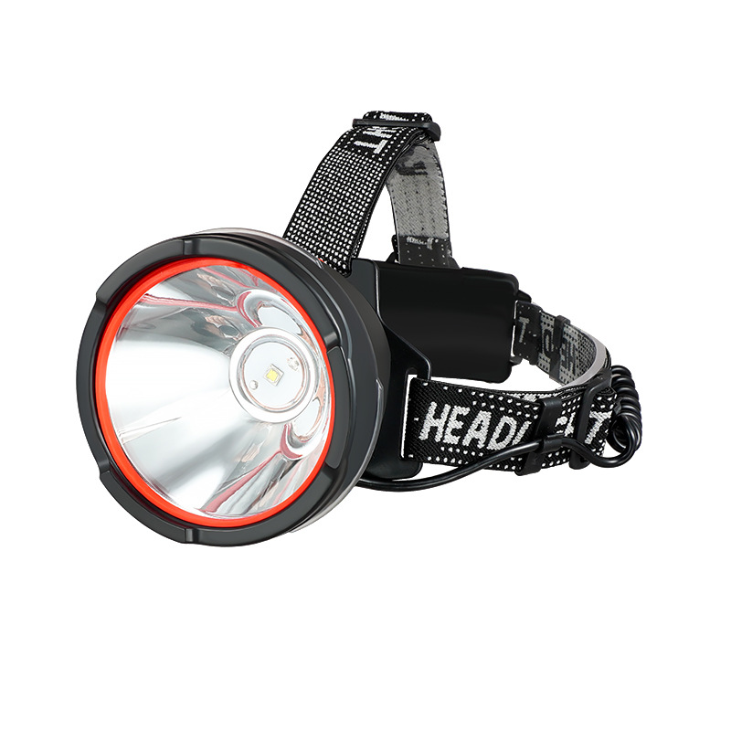 Luz de cabeza de luz fuerte al aire libre transfronteriza LED multifunción emergencia portátil noche pesca montar a caballo luz de trabajo montada en la cabeza