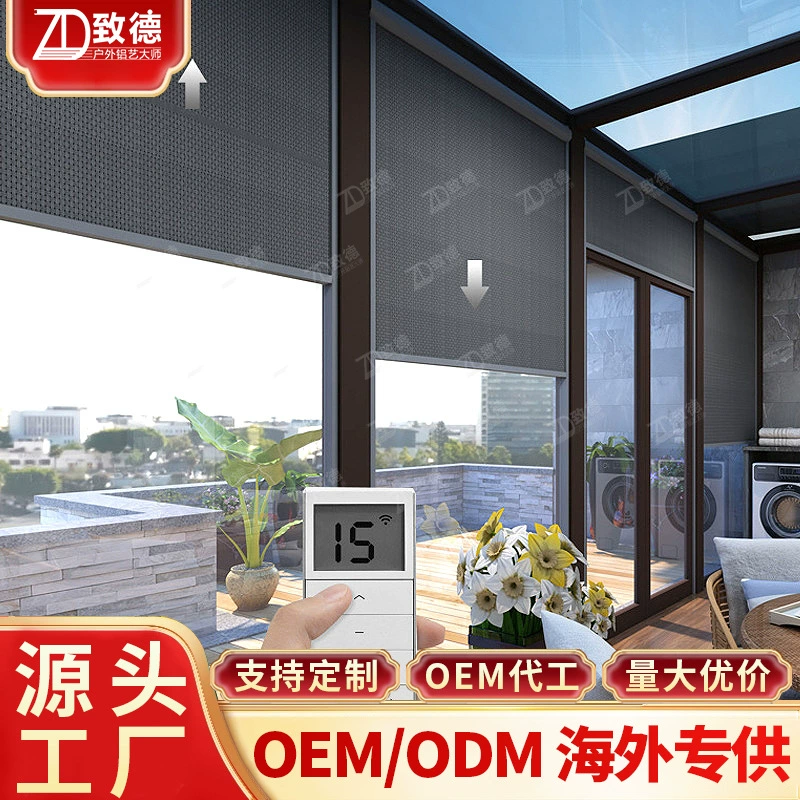 Электрические роликовые шторки лобового завода ветрозащитные крышные шторы экраны дождевые водонепроницаемые пульт дистанционного управления интеллектуальные противодождевые шторы