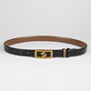 Belt, suitable with a skirt, trousers, fashionable universal double-sided decorations, genuine leather