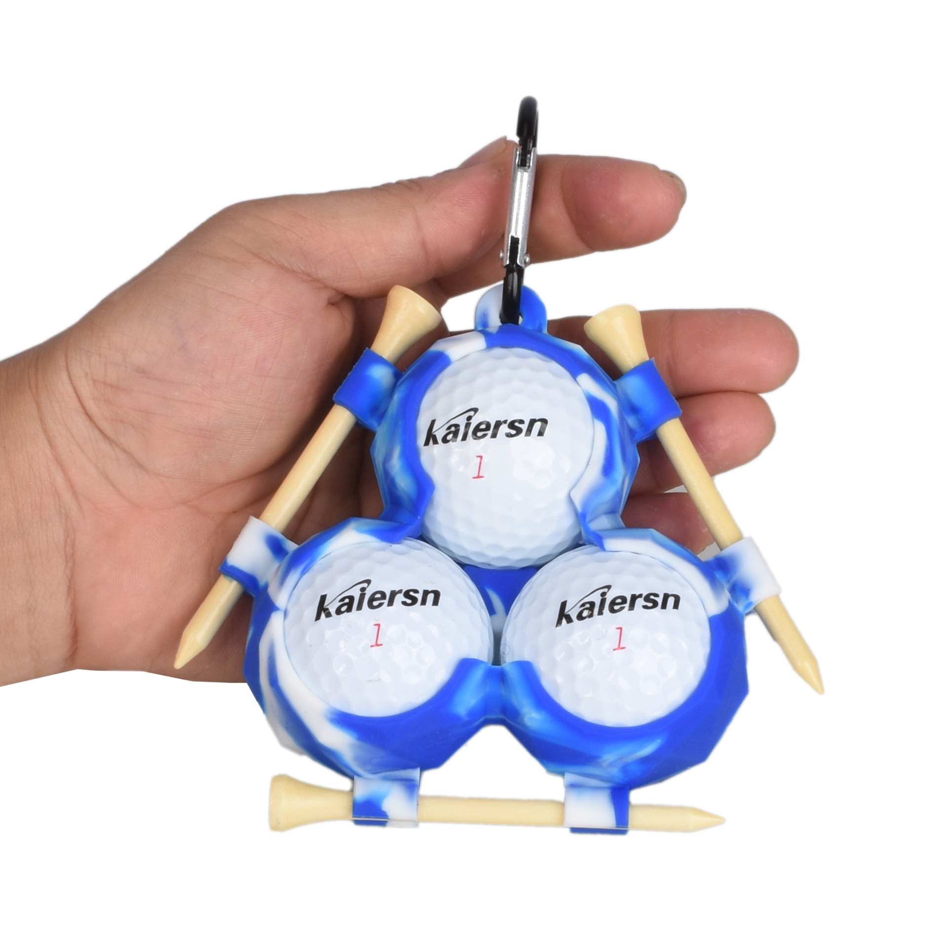 Golf cubierta de silicona cubierta de golf cubierta de silicona cubierta de golf se puede colgar 3 bolas cubierta de golf mini