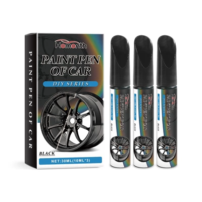Homonth Black Car Wheel Scratch Repair Pen Car Paint Scratch Removal and Repair Touch-Up Pen (Avtomobil boya qələmləri) - 30ml10ml3