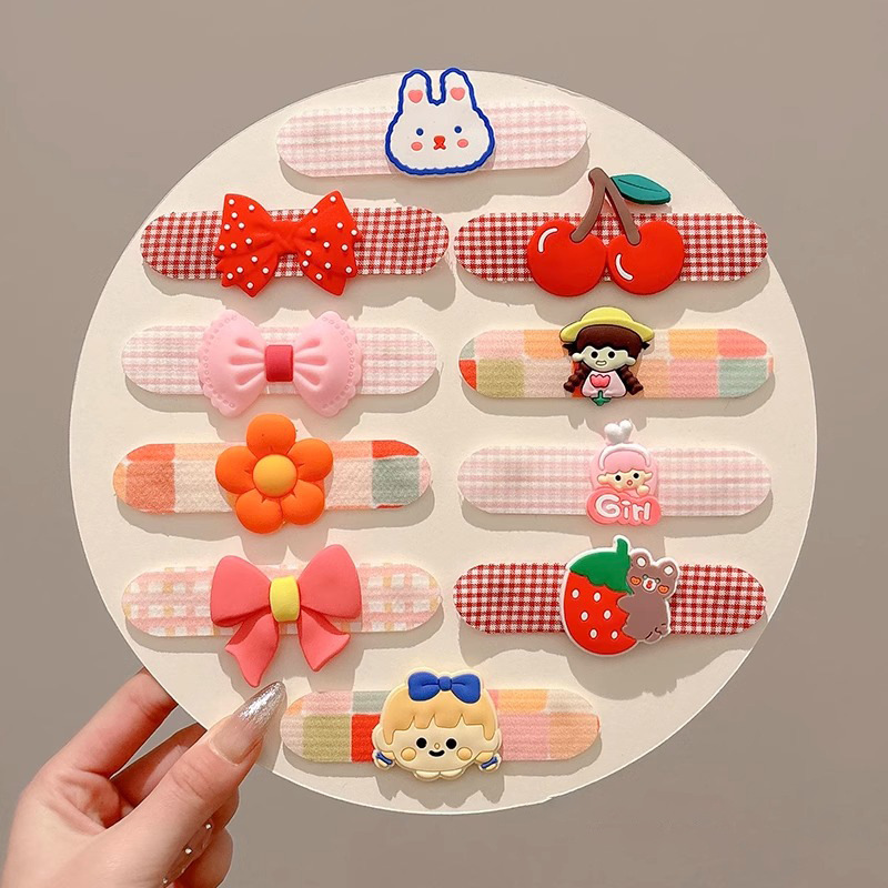 Artefacto de acabado de cabello roto para niños, flequillo en la frente para niñas, horquilla sin costuras con velcro, accesorios para el cabello pegajoso para el cabello