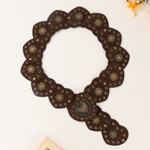 绒面爱心腰链配饰民族风复古美式牛仔西部风腰带女高级感配连衣裙