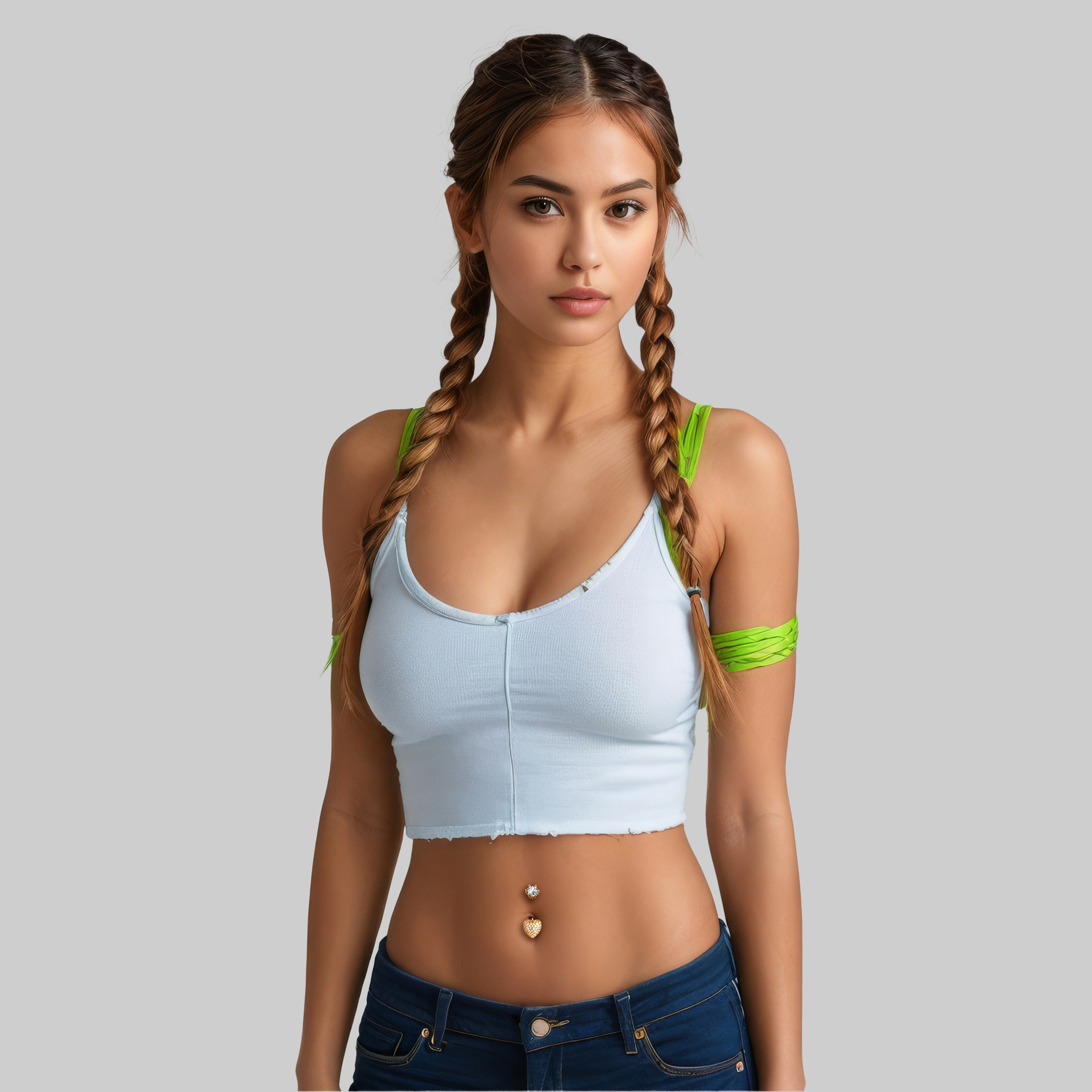 Piercing do pupíku srdce a koruna se zirkonem 3a_voghion.com