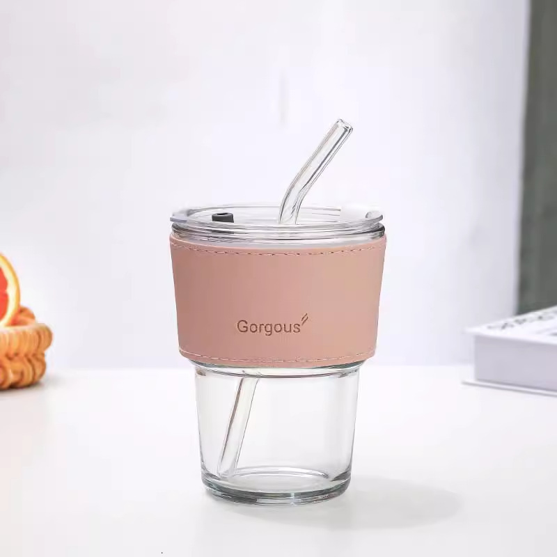 竹カップ コーヒーカップ 北極光ガラスカップ ストロー付きカップ 高価値ガラス広告カップ メーカー在庫あり|undefined