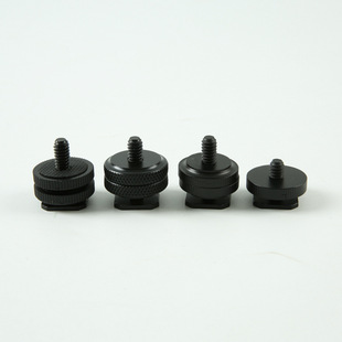 1/4 Double-layer Screws Metal Aluminum Alloy Hot Shoe Base Camera Double-layer Hot Shoe Conversion Screws Pan/tilt