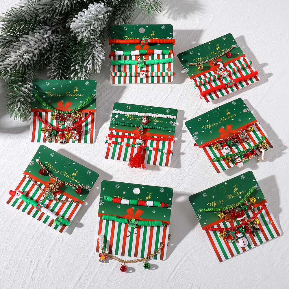 Kerst bedelarmband met rendier en kerstman voor dames_voghion.com