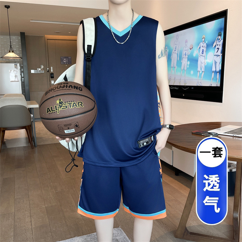 Summer Men's Quick-Drying Sleeveless T-Shirt Youth Thin Quick-Drying Sports Suit Junior High School Student Vest Basketball Uniform t Summer Men's Quick-Drying Sleeveless T-Shirt Youth Thin Quick-Drying Sports Suit Junior High School Student Vest Basketball Uniform t