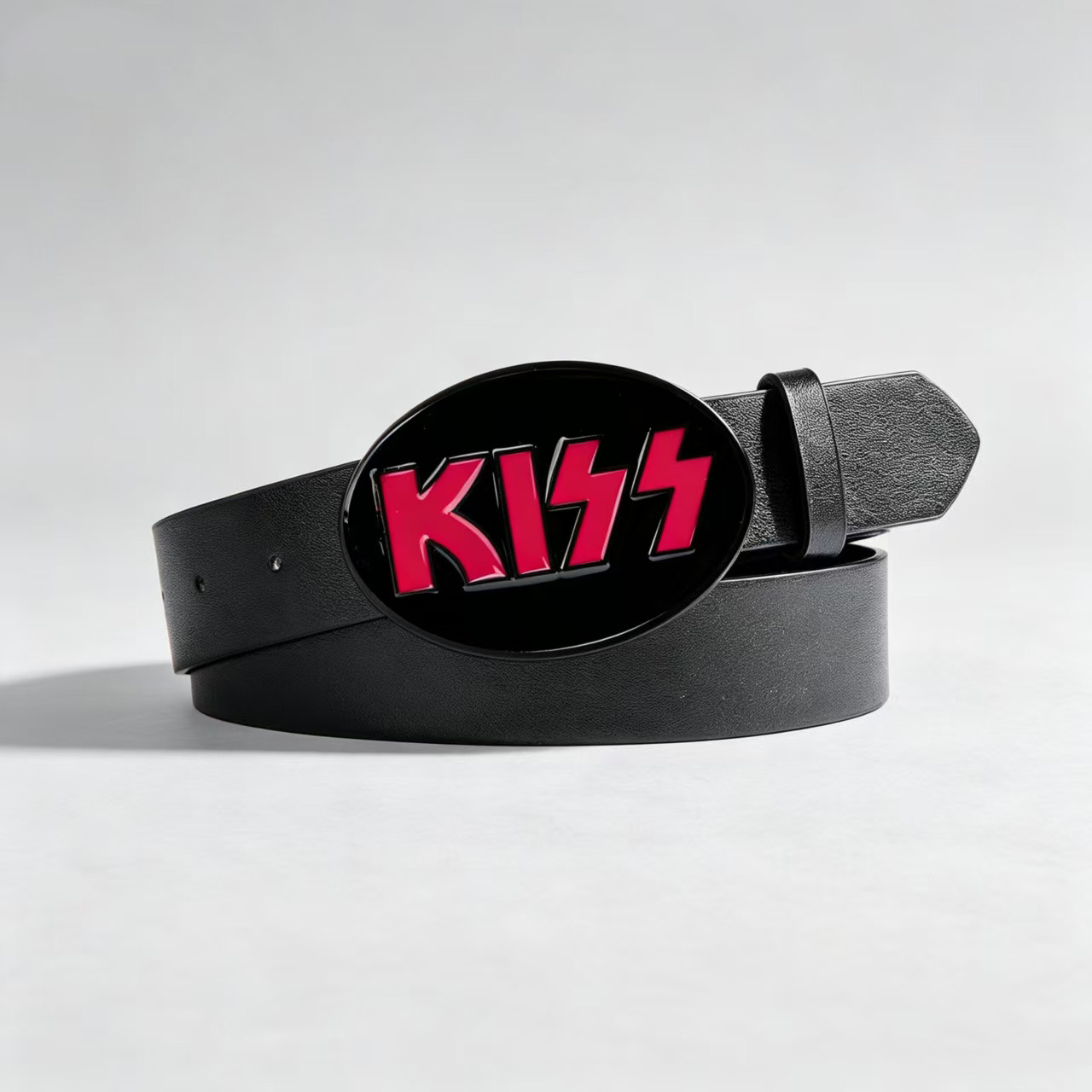 Rock Band Kiss Letter Buckle Belt Dark Punk Style Unisex Trendy Personality Fashion Accessory Y2K