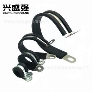 High-Quality Manufacturers Supply Stainless Steel 201 304R Type Rubber Strip Hose Clamps Shock-Absorbing Fixed Clamps (Large Quantity Preferred)