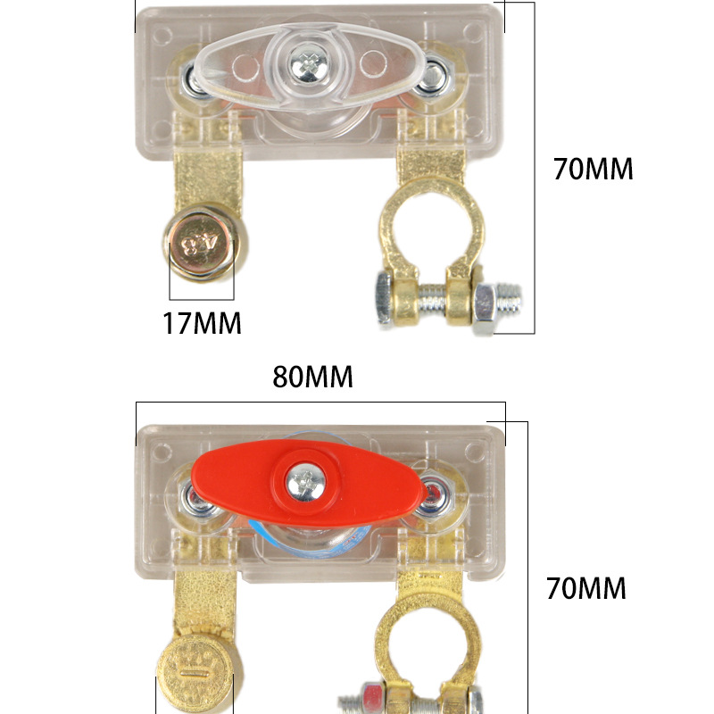 Car Battery Power-Off Switch 12V24V Pure Copper Anti-Leakage Switch Battery Power Master Switch