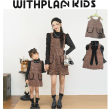 一起玩亲子装冬季韩系千金风母女装闪闪bingbing亮片蝴蝶结丝绒裙