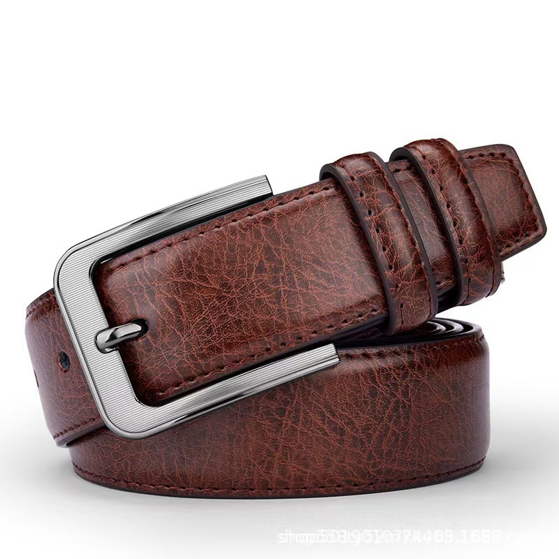 Amazon Cross-Border Men's Pin Buckle Belt Men's Belt Wide Belt Trouser Belt for Young and Middle-Aged Men Dropshipping