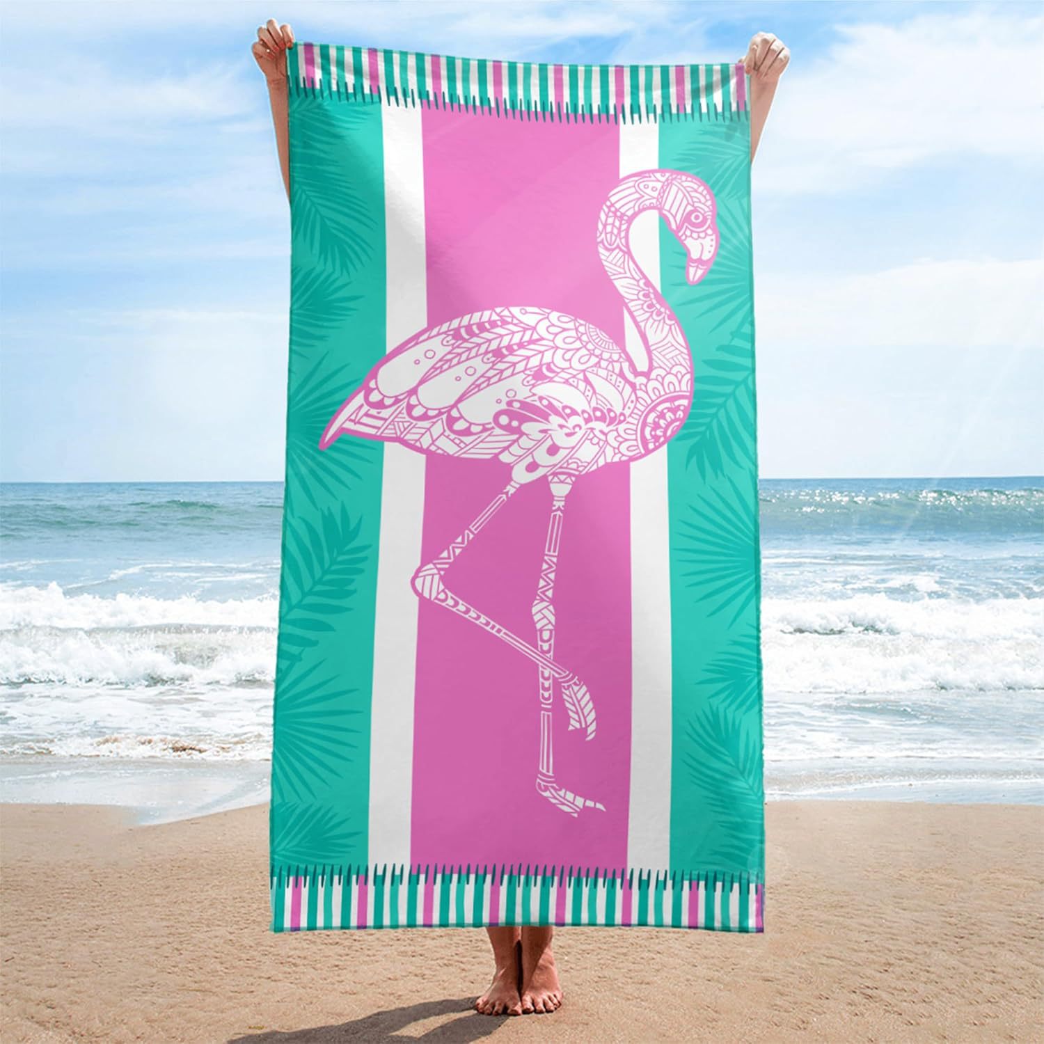 Transfronterizos toalla de playa JIT toalla impresa de microfibra rápida secado toalla deportiva TEMU envío a tiempo