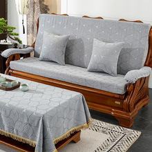 2025新款老式实木沙发坐垫带靠背加厚防滑春秋椅木质沙发海绵垫子