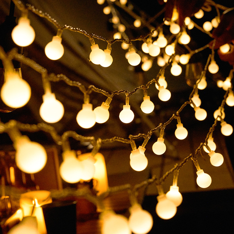 LED solar string de lámparas impermeables tienda de campaña decoración claraboyas burbujas globos estrellas al aire libre camping atmósfera lámpara de color image 7