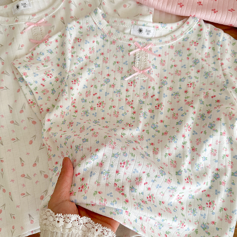 Ensemble loungewear bébé pur coton pyjama manches courtes été_voghion.com