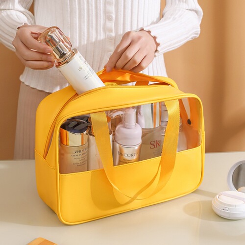 Makeup bag with high-end Instagram style for women,  new cosmetic portable storage large capacity waterproof small wash bag and brush