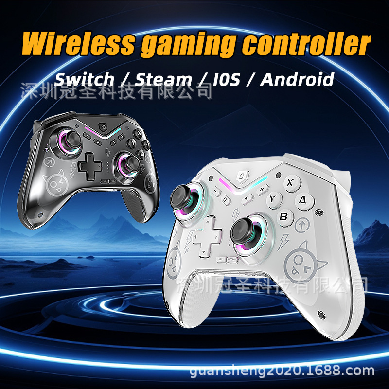 新しいプライベートモデルswitchプログラマブルゲームハンドルsteam/ios/androidワイヤレスbluetoothハンドル|undefined