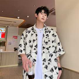网络图P18DC004花衬衫图色M-3XL