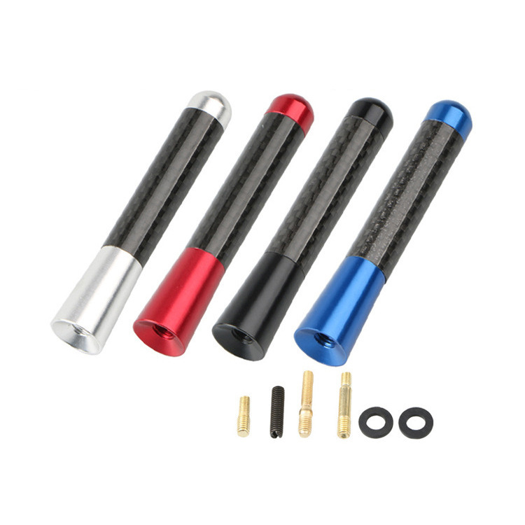 Car Antenna Signal Carbon Fiber Antenna Car Radio Antenna Metal Aluminum Short Long Antenna Modification Supplies Decoration
