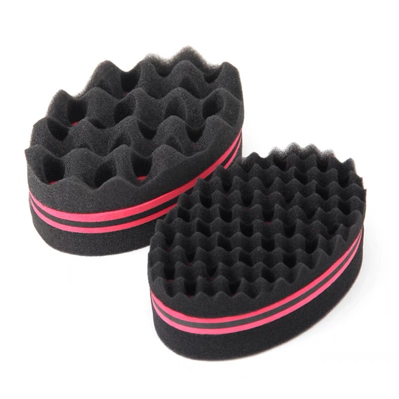 Esponja negra caliente serrada rizada cabello negro trenzado cabeza explosiva estilo de peluquería esponja Hip Hop herramienta explosiva