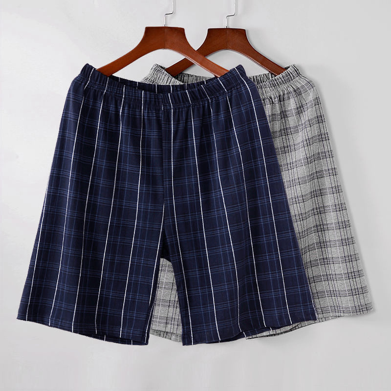 Men's Cotton Shorts Summer Pajama Pants Five-point Pants Loose Large Size Outfit Middle-aged and Elderly Casual Pants