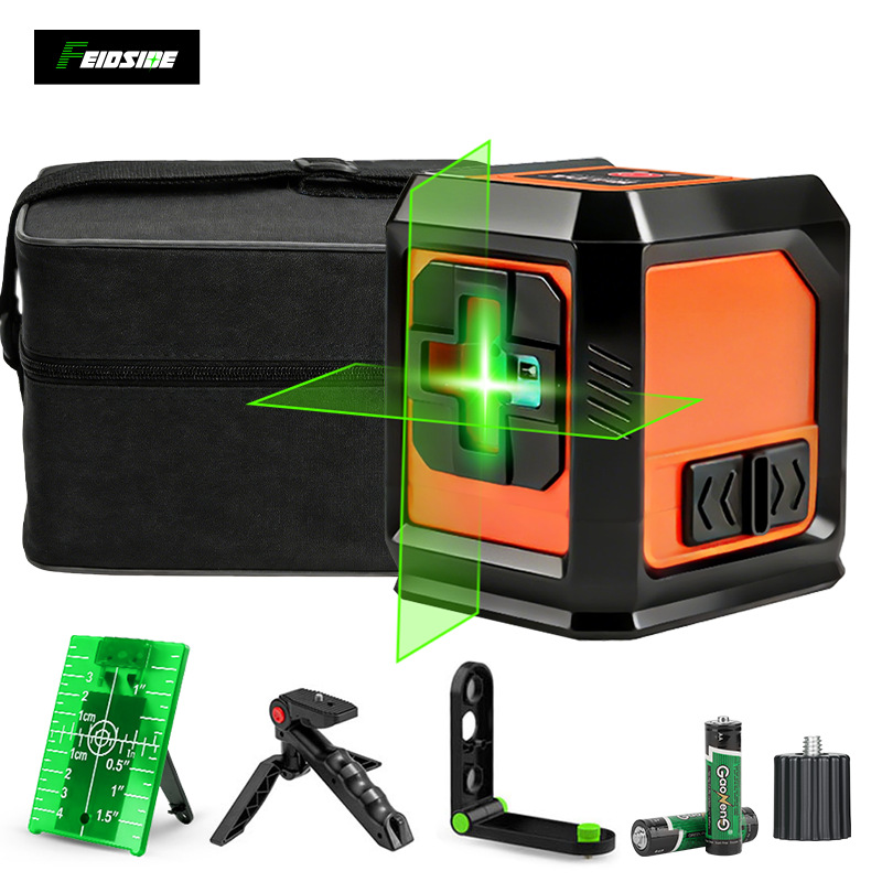 Transfronterizo de dos líneas nivel verde mini láser lanzador de línea de alta precisión luz intensa línea delgada máquina de línea automática