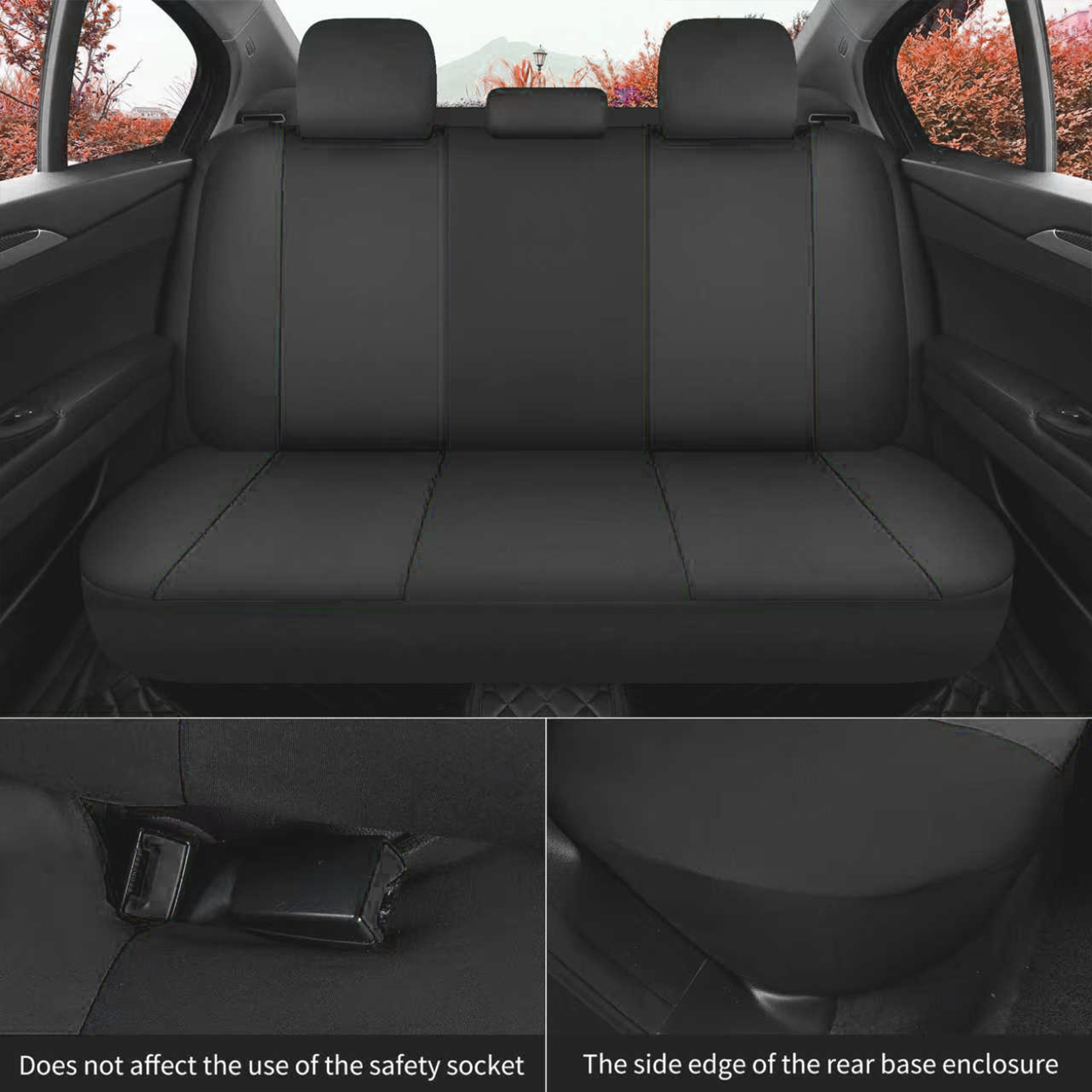 Cross-Border New Model Glacier Pattern Pressed Fabric Five-Seater Universal Car Seat Cover for All Seasons, Hot-Selling on Amazon Mexico