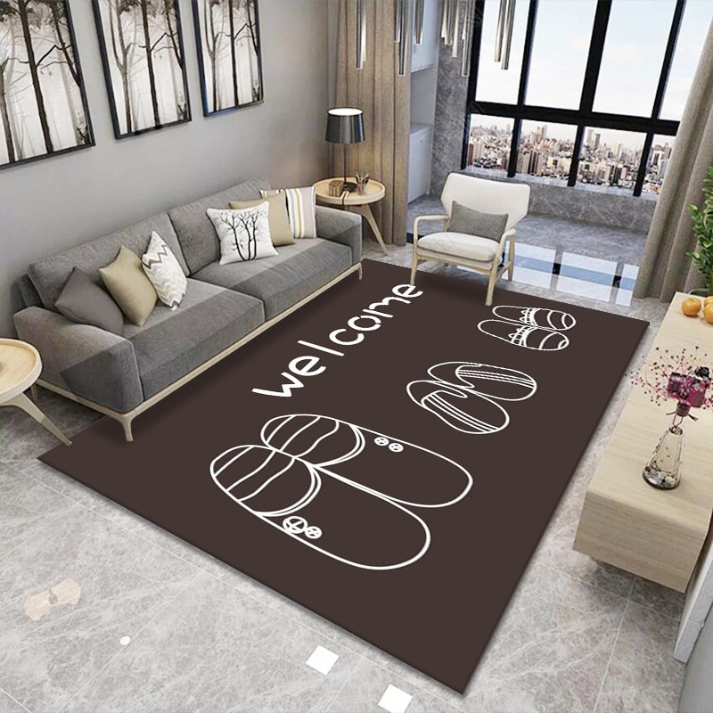 Simple moderna alfombra sala de estar dormitorio sofá nórdico mesa de café manta puerta estera hogar máquina lavable manta rectangular