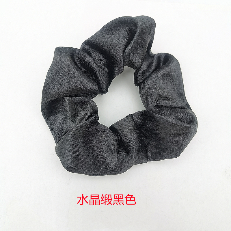 水晶缎大肠圈黑色