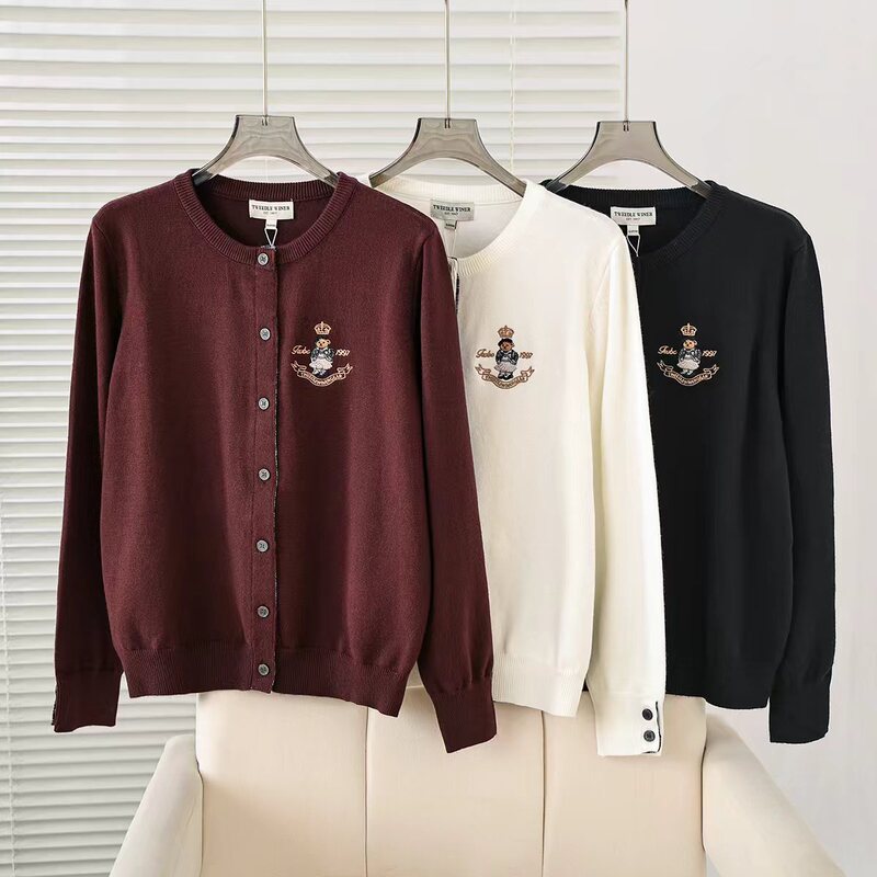 2026 Autumn New Women's College Style Casual Knitted Sweater Cardigan Outerwear TTKC26A49A2E0K 2026 Autumn New Women's College Style Casual Knitted Sweater Cardigan Outerwear TTKC26A49A2E0K