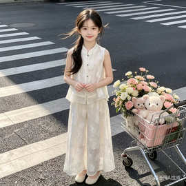 汉服女童夏套装2026新款儿童唐装夏季薄款大童超火国风新中式衣服